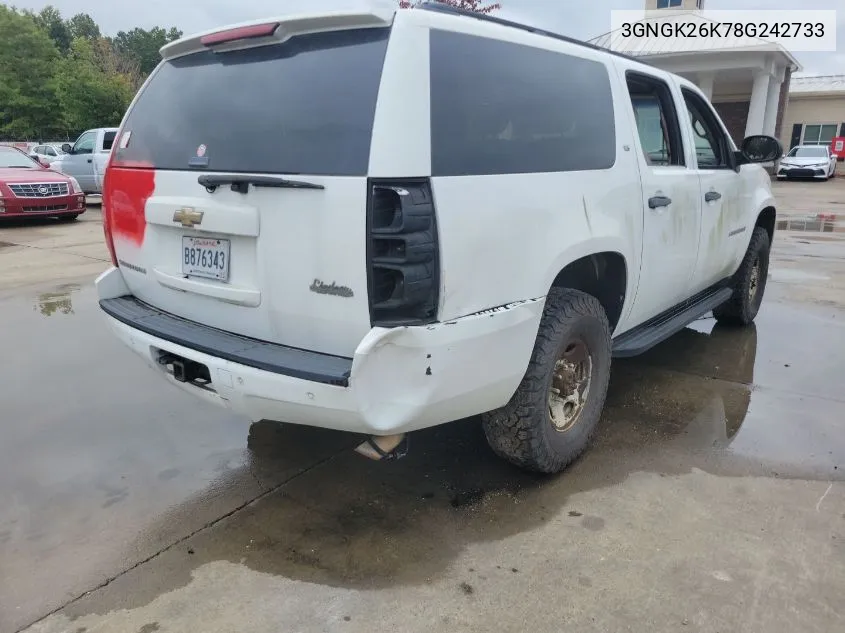 3GNGK26K78G242733 2008 Chevrolet Suburban 2500 Commercial Fleet