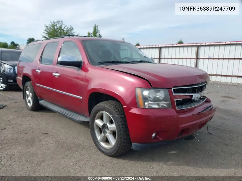 2009 Chevrolet Suburban K1500 Ltz VIN: 1GNFK36389R247709 Lot: 40408096