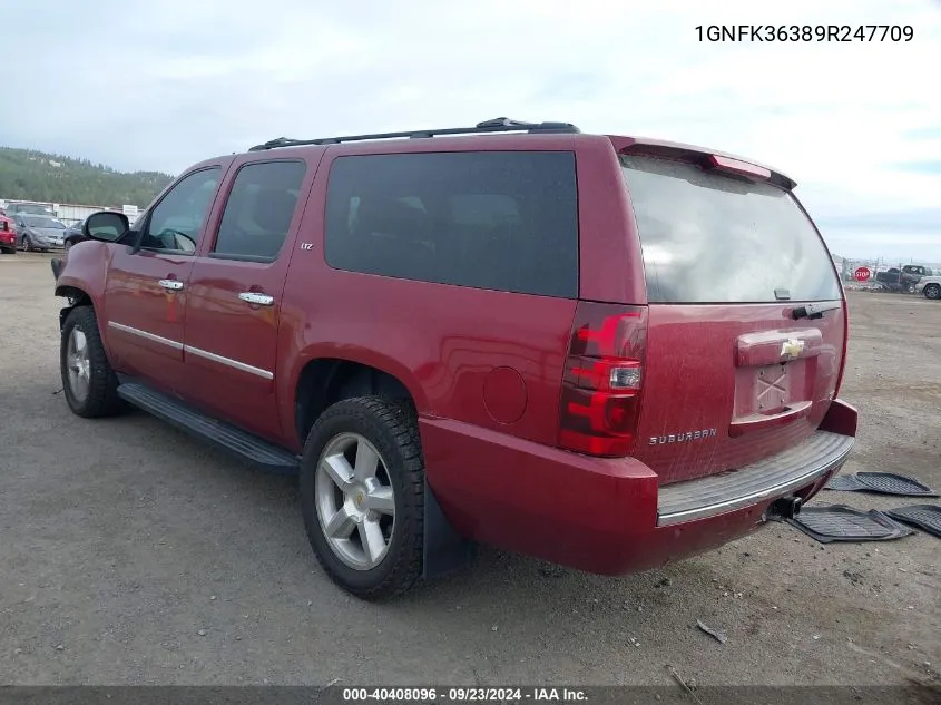 1GNFK36389R247709 2009 Chevrolet Suburban K1500 Ltz