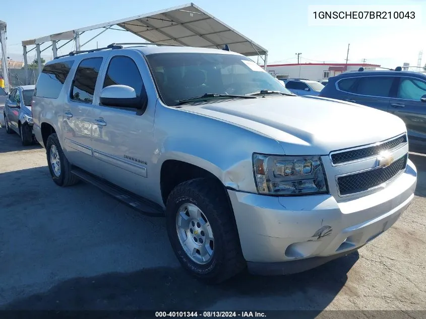 2011 Chevrolet Suburban C1500 Ls VIN: 1GNSCHE07BR210043 Lot: 40101344