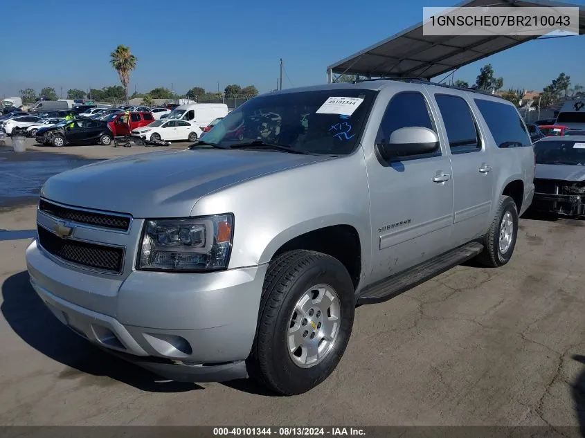 2011 Chevrolet Suburban C1500 Ls VIN: 1GNSCHE07BR210043 Lot: 40101344