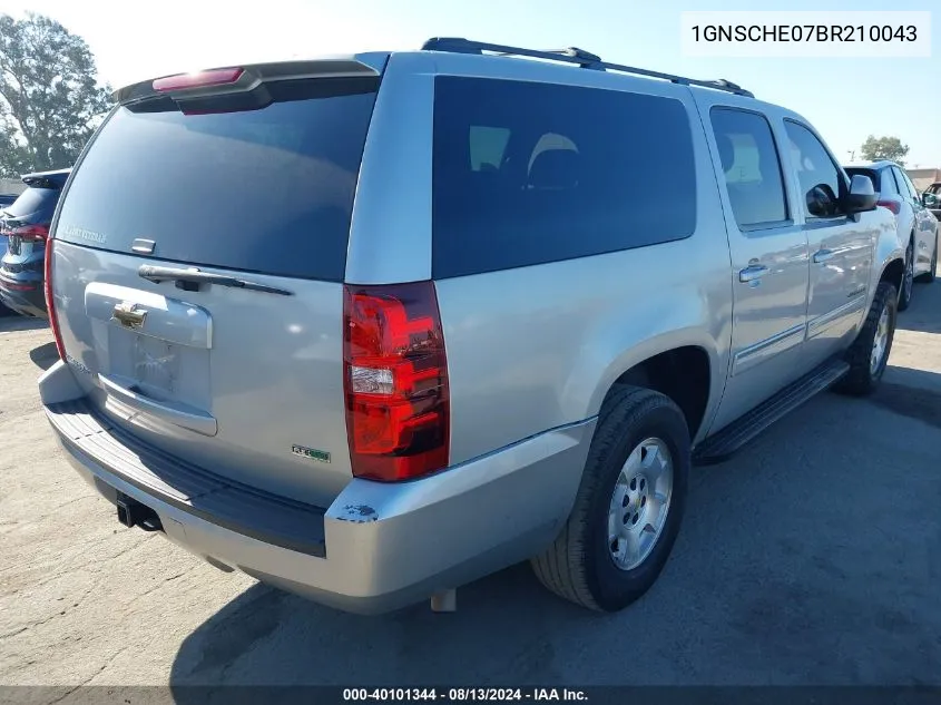 1GNSCHE07BR210043 2011 Chevrolet Suburban C1500 Ls