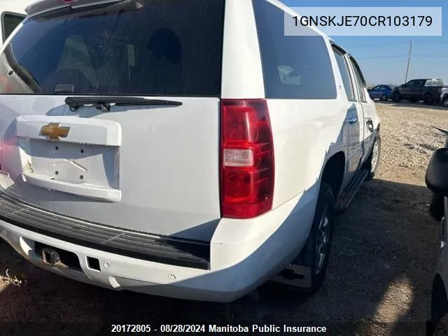 1GNSKJE70CR103179 2012 Chevrolet Suburban 1500 Lt