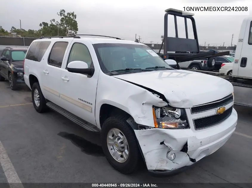 2012 Chevrolet Suburban C2500 Lt VIN: 1GNWCMEGXCR242008 Lot: 40440945