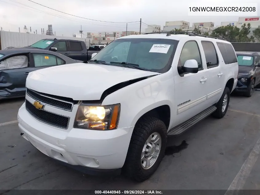 1GNWCMEGXCR242008 2012 Chevrolet Suburban C2500 Lt