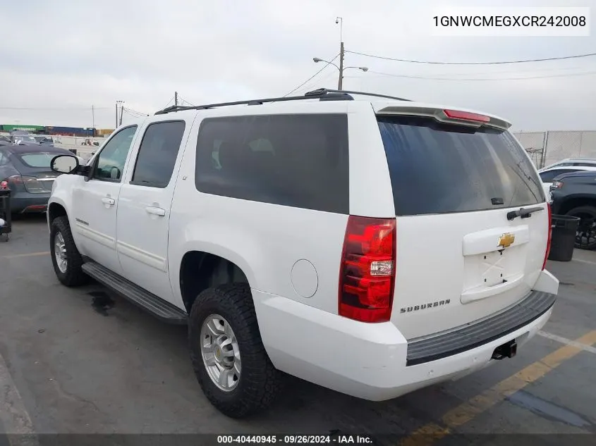 1GNWCMEGXCR242008 2012 Chevrolet Suburban C2500 Lt