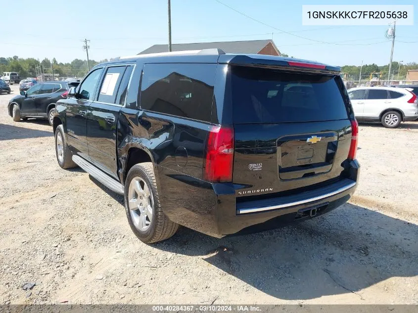 2015 Chevrolet Suburban K1500 Ltz VIN: 1GNSKKKC7FR205638 Lot: 40284367