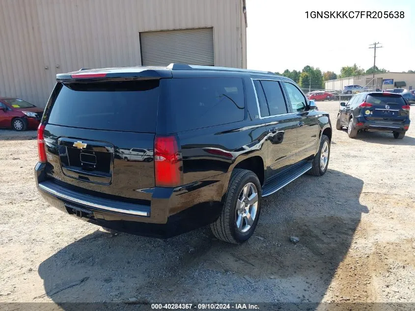 2015 Chevrolet Suburban K1500 Ltz VIN: 1GNSKKKC7FR205638 Lot: 40284367