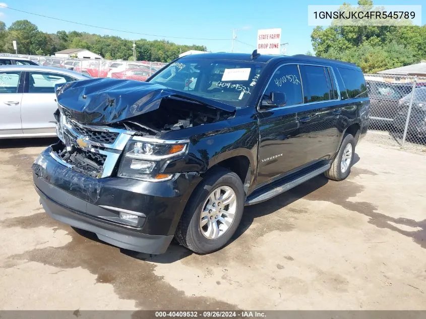 2015 Chevrolet Suburban K1500 Lt VIN: 1GNSKJKC4FR545789 Lot: 40409532