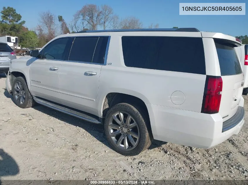 2016 Chevrolet Suburban Ltz VIN: 1GNSCJKC5GR405605 Lot: 38958833