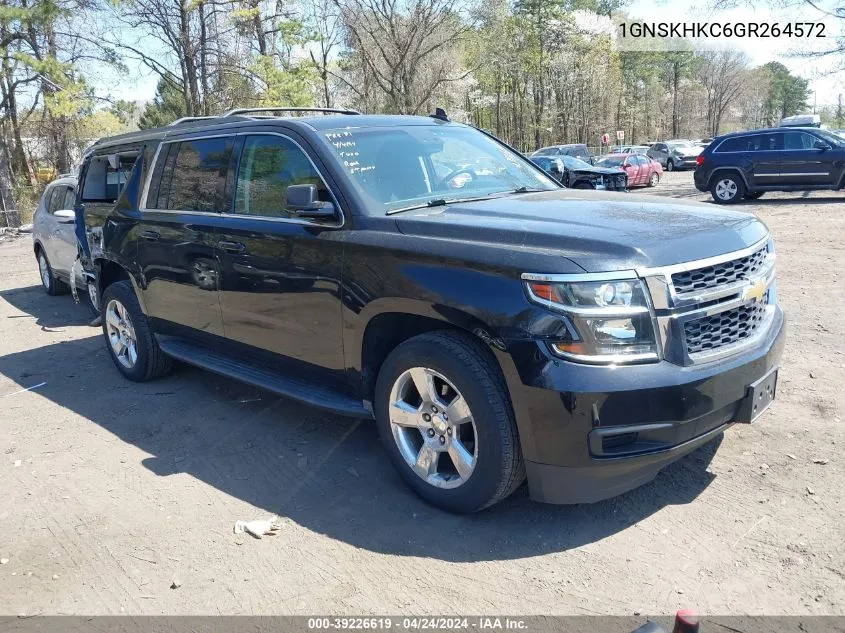 2016 Chevrolet Suburban Lt VIN: 1GNSKHKC6GR264572 Lot: 39226619