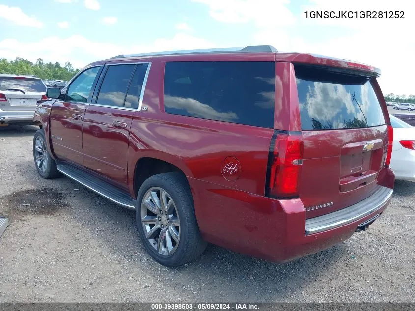 1GNSCJKC1GR281252 2016 Chevrolet Suburban Ltz