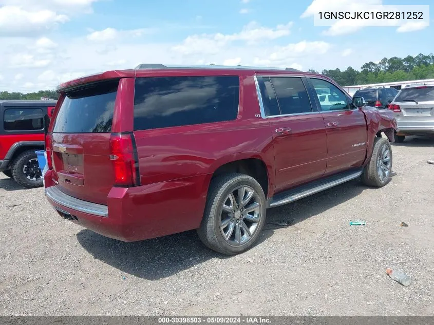 1GNSCJKC1GR281252 2016 Chevrolet Suburban Ltz