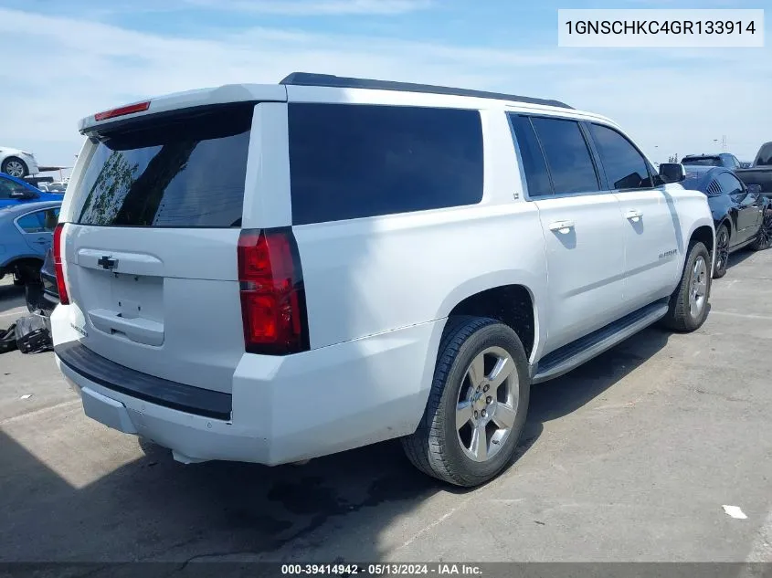 2016 Chevrolet Suburban Lt VIN: 1GNSCHKC4GR133914 Lot: 39414942