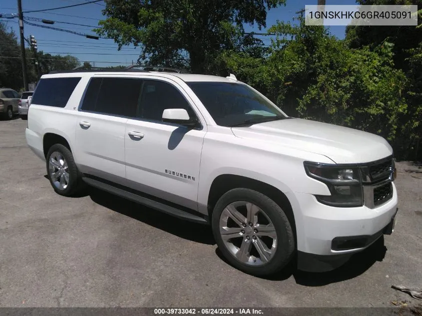 2016 Chevrolet Suburban Lt VIN: 1GNSKHKC6GR405091 Lot: 39733042