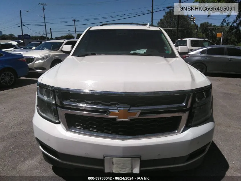 1GNSKHKC6GR405091 2016 Chevrolet Suburban Lt