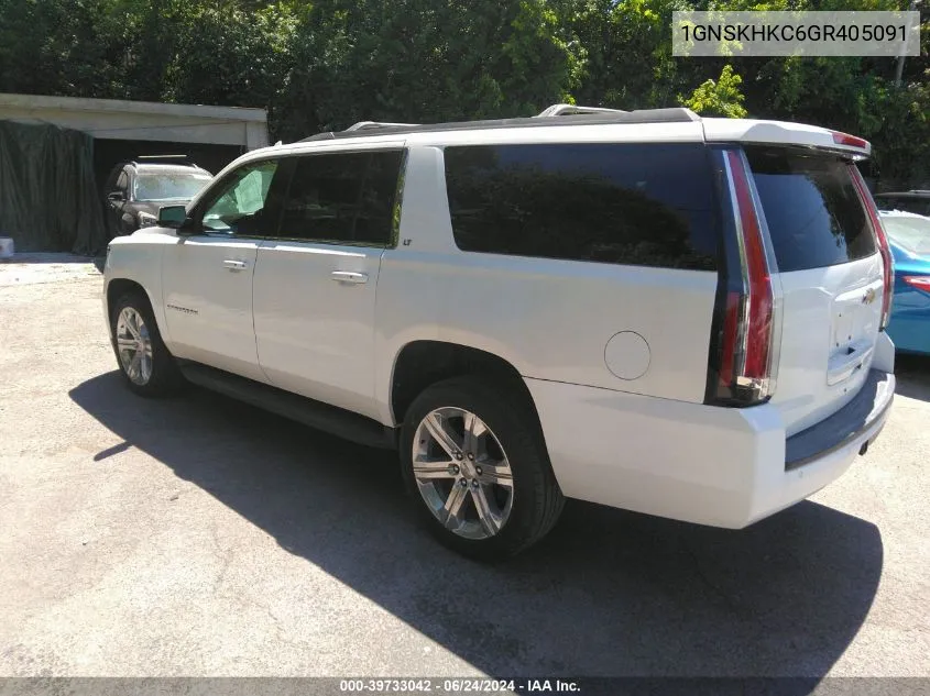 2016 Chevrolet Suburban Lt VIN: 1GNSKHKC6GR405091 Lot: 39733042