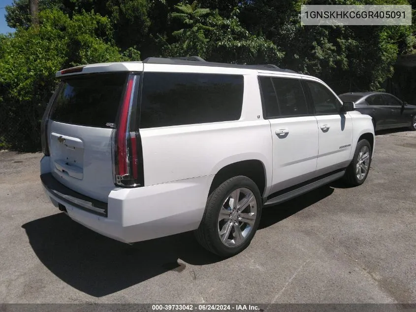 2016 Chevrolet Suburban Lt VIN: 1GNSKHKC6GR405091 Lot: 39733042