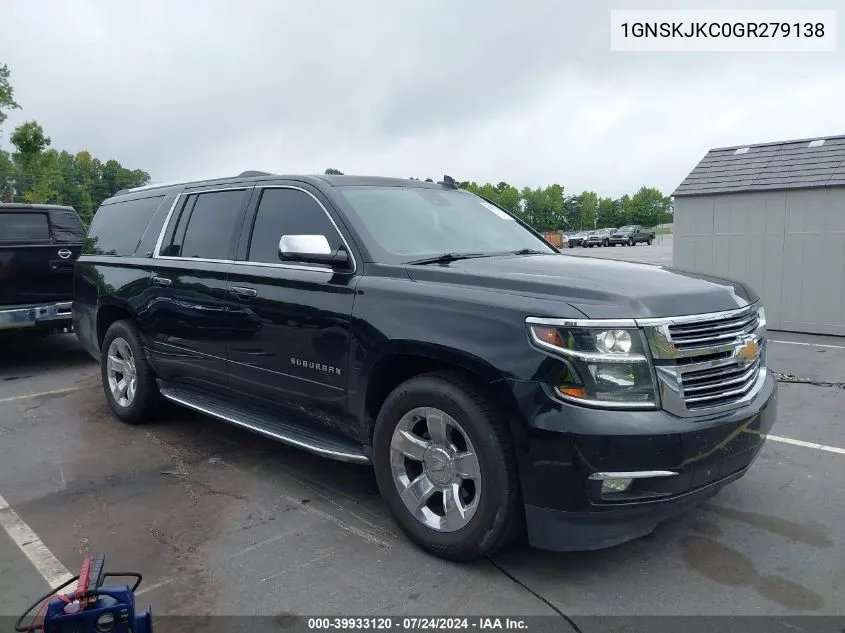 2016 Chevrolet Suburban Ltz VIN: 1GNSKJKC0GR279138 Lot: 39933120