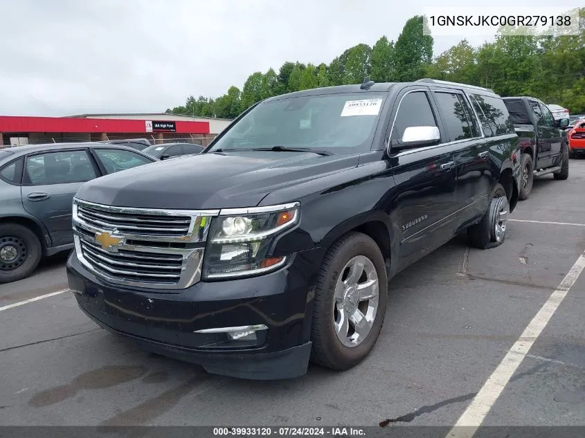 2016 Chevrolet Suburban Ltz VIN: 1GNSKJKC0GR279138 Lot: 39933120