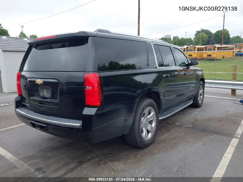 2016 Chevrolet Suburban Ltz VIN: 1GNSKJKC0GR279138 Lot: 39933120