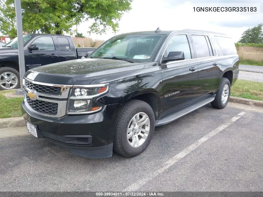 2016 Chevrolet Suburban Ls VIN: 1GNSKGEC3GR335183 Lot: 39934011