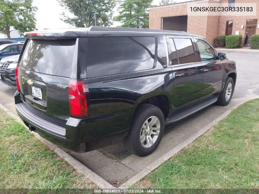 2016 Chevrolet Suburban Ls VIN: 1GNSKGEC3GR335183 Lot: 39934011