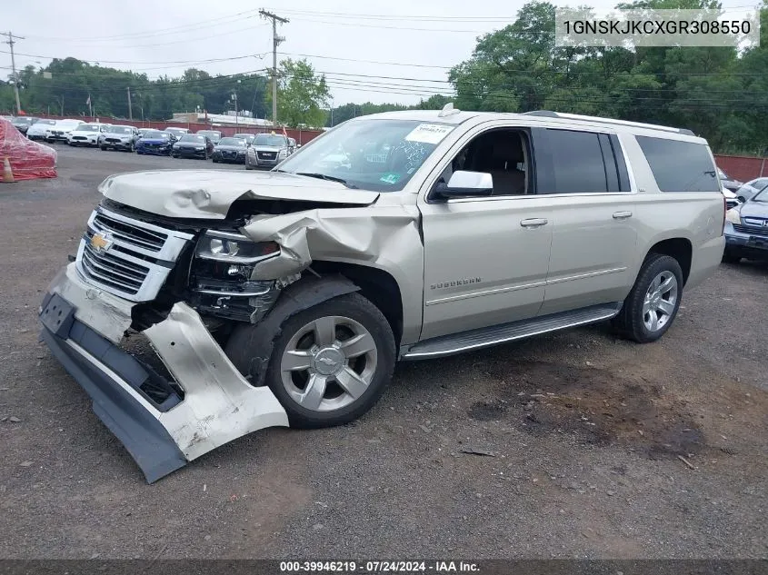 2016 Chevrolet Suburban Ltz VIN: 1GNSKJKCXGR308550 Lot: 39946219