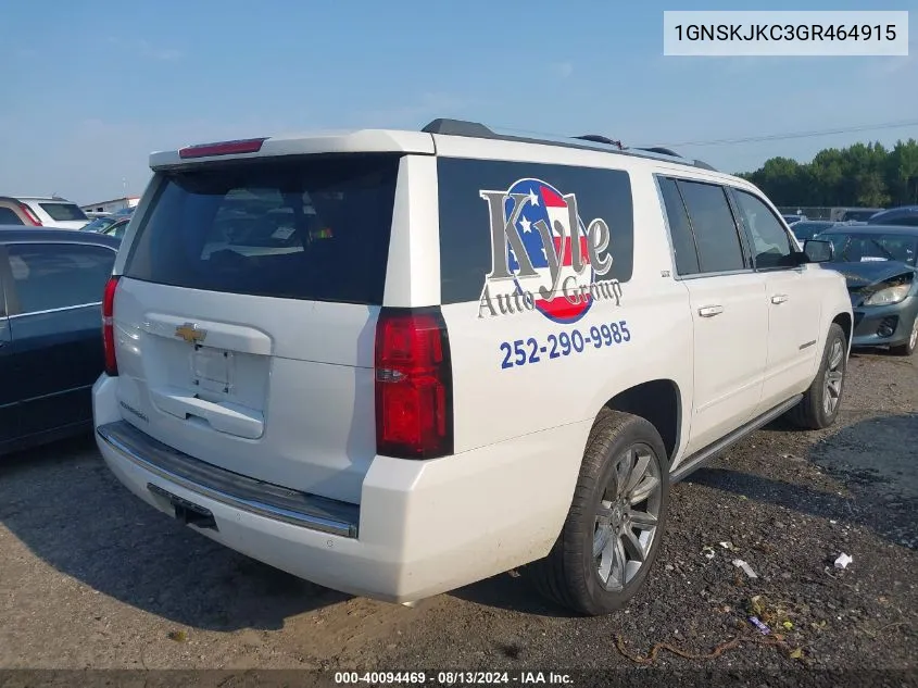 2016 Chevrolet Suburban Ltz VIN: 1GNSKJKC3GR464915 Lot: 40094469