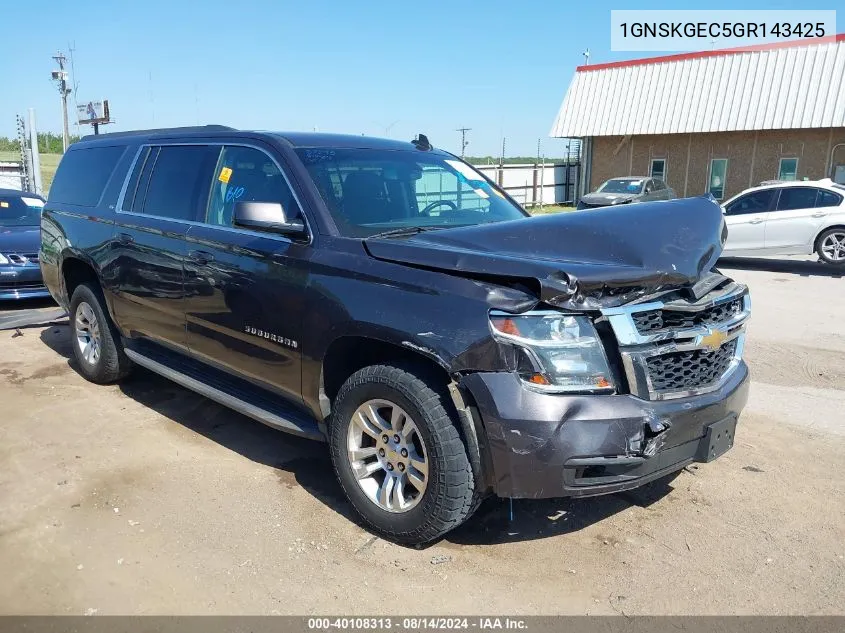 2016 Chevrolet Suburban Ls VIN: 1GNSKGEC5GR143425 Lot: 40108313