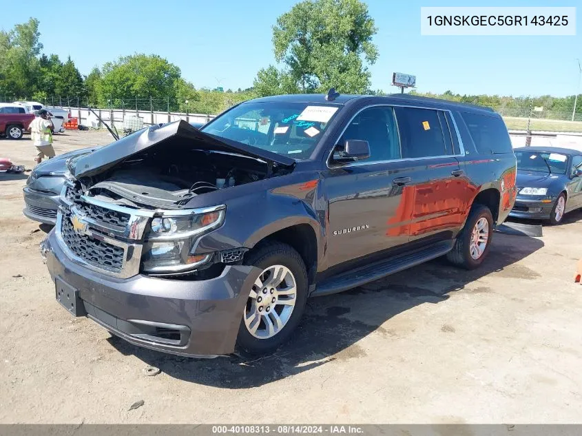 2016 Chevrolet Suburban Ls VIN: 1GNSKGEC5GR143425 Lot: 40108313