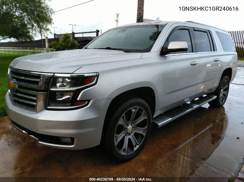 1GNSKHKC1GR240616 2016 Chevrolet Suburban Lt