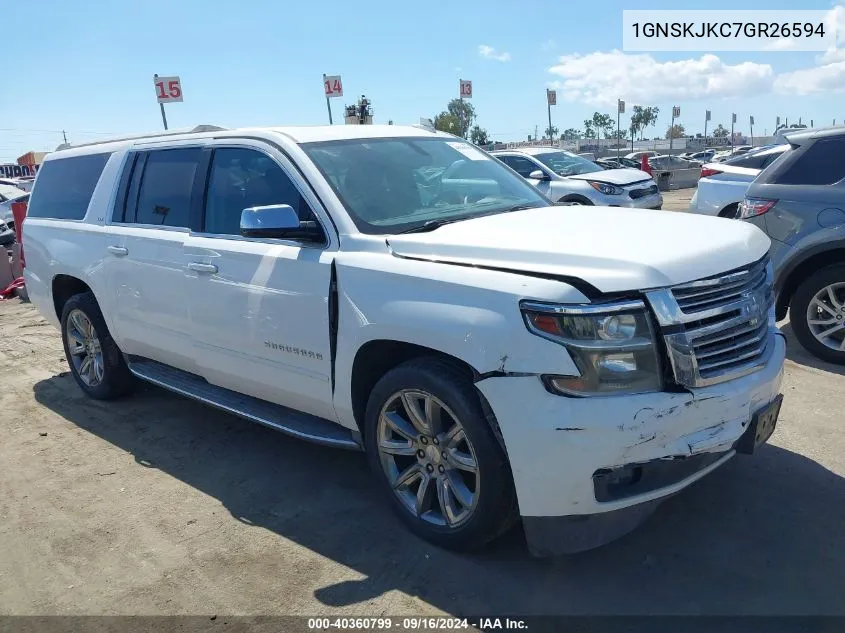 2016 Chevrolet Suburban K1500 Ltz VIN: 1GNSKJKC7GR26594 Lot: 40360799