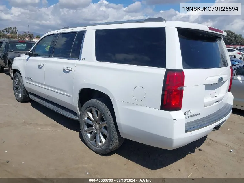 2016 Chevrolet Suburban K1500 Ltz VIN: 1GNSKJKC7GR26594 Lot: 40360799