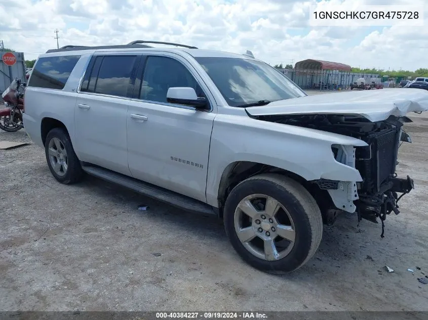 1GNSCHKC7GR475728 2016 Chevrolet Suburban Lt