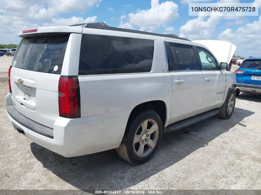 1GNSCHKC7GR475728 2016 Chevrolet Suburban Lt