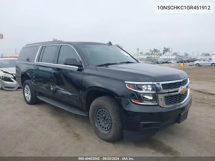 2016 Chevrolet Suburban Lt VIN: 1GNSCHKC1GR451912 Lot: 40402542