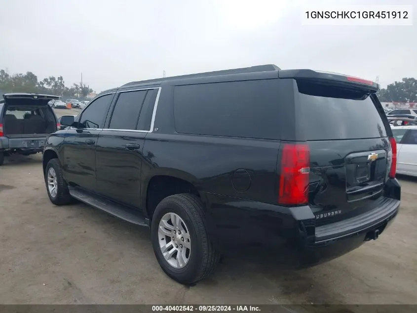 1GNSCHKC1GR451912 2016 Chevrolet Suburban Lt