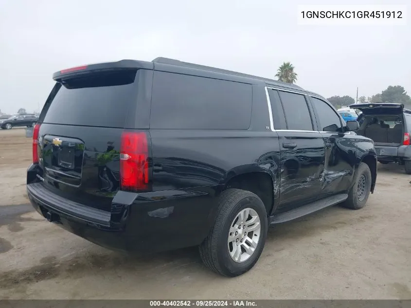 1GNSCHKC1GR451912 2016 Chevrolet Suburban Lt