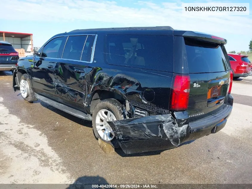 2016 Chevrolet Suburban K1500 Lt VIN: 1GNSKHKC7GR127320 Lot: 40420614