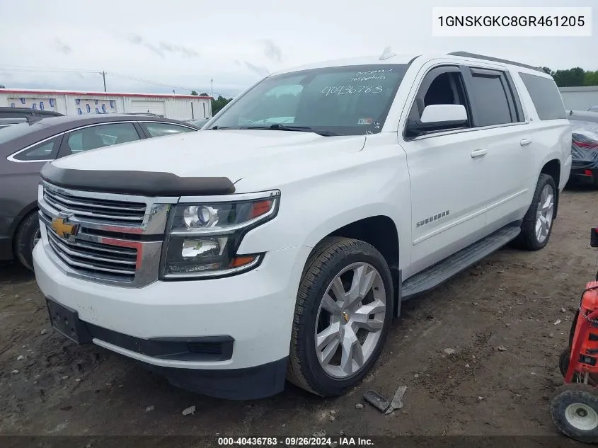 2016 Chevrolet Suburban K1500 Ls VIN: 1GNSKGKC8GR461205 Lot: 40436783