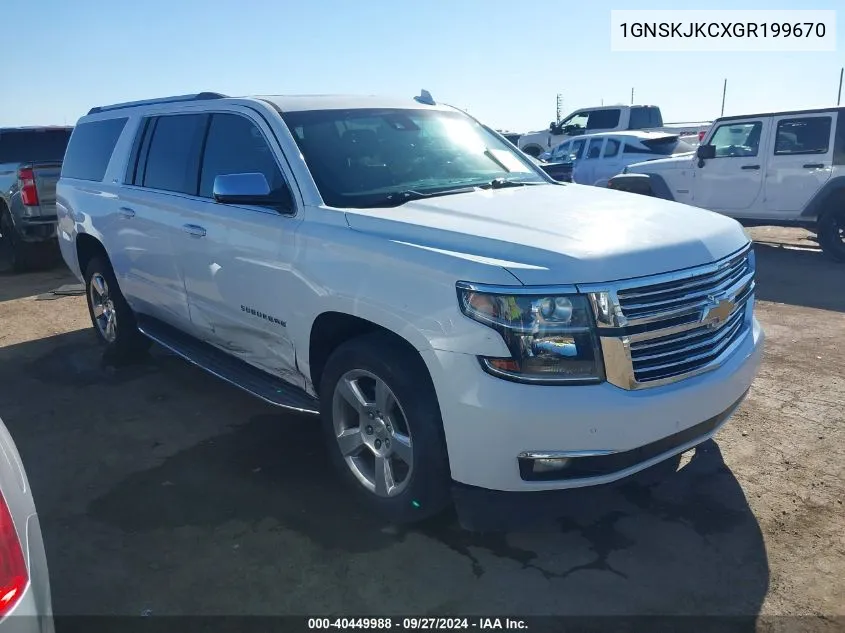 2016 Chevrolet Suburban Ltz VIN: 1GNSKJKCXGR199670 Lot: 40449988