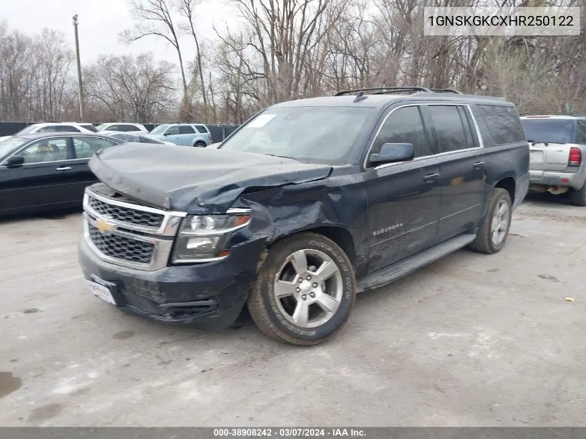 2017 Chevrolet Suburban Ls VIN: 1GNSKGKCXHR250122 Lot: 38908242