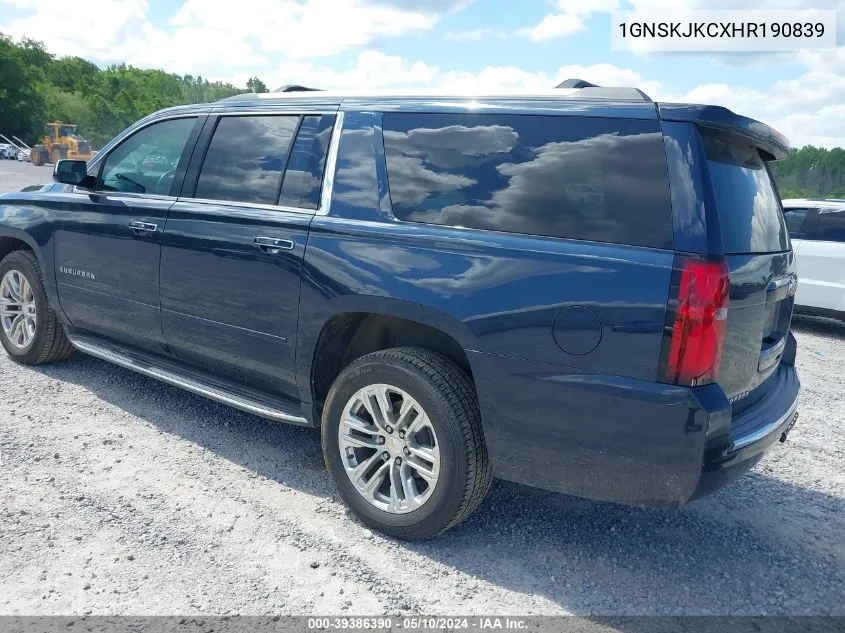 1GNSKJKCXHR190839 2017 Chevrolet Suburban Premier