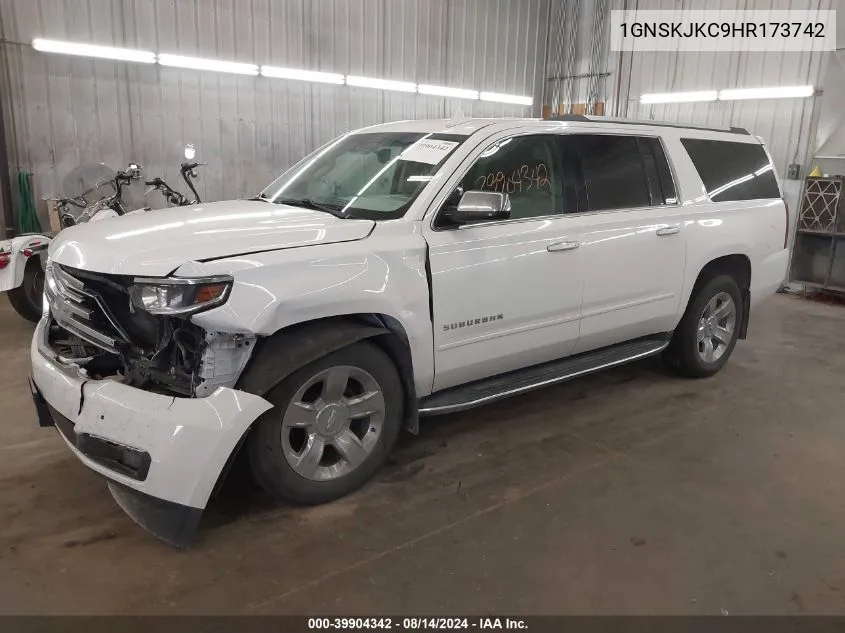 2017 Chevrolet Suburban Premier VIN: 1GNSKJKC9HR173742 Lot: 39904342