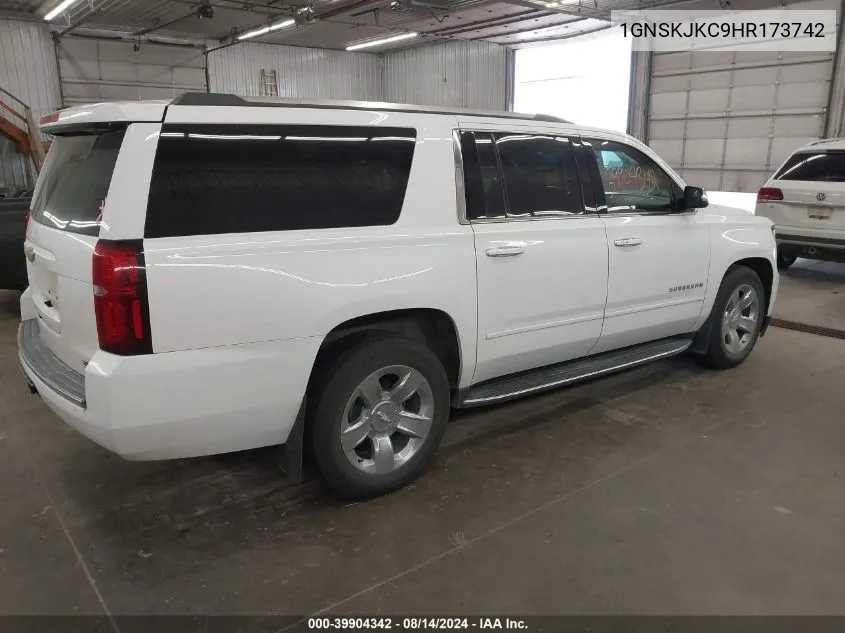 2017 Chevrolet Suburban Premier VIN: 1GNSKJKC9HR173742 Lot: 39904342