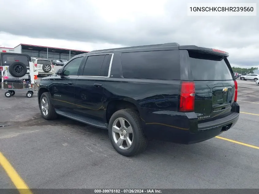 2017 Chevrolet Suburban Lt VIN: 1GNSCHKC8HR239560 Lot: 39975182