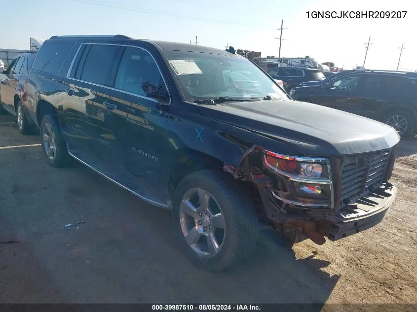 2017 Chevrolet Suburban Premier VIN: 1GNSCJKC8HR209207 Lot: 39987510