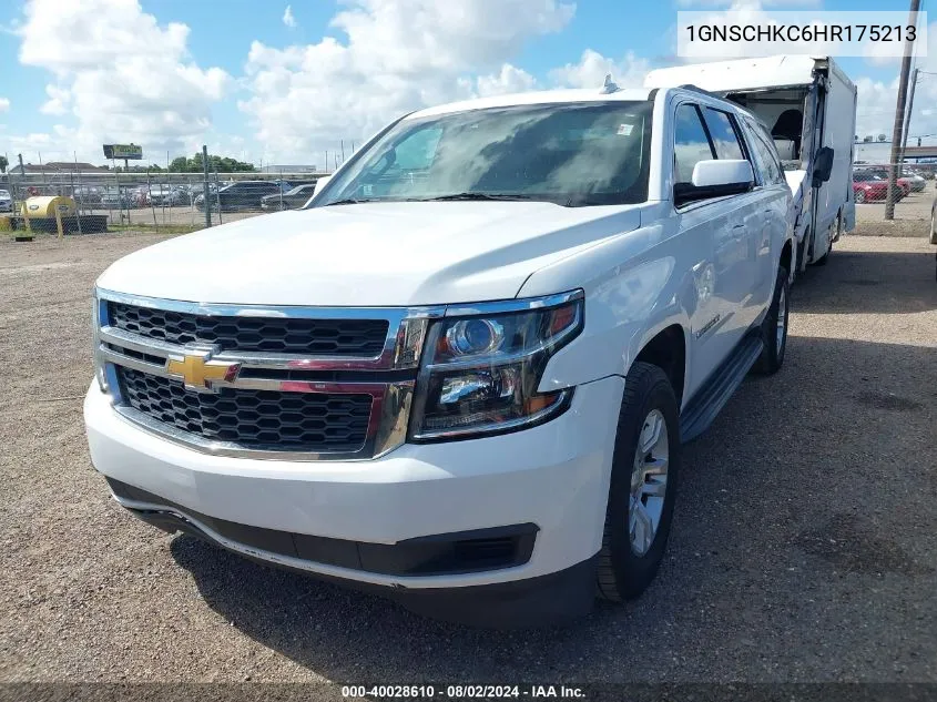 2017 Chevrolet Suburban Lt VIN: 1GNSCHKC6HR175213 Lot: 40028610