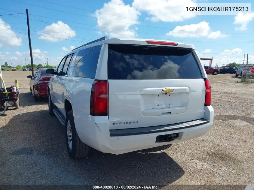 2017 Chevrolet Suburban Lt VIN: 1GNSCHKC6HR175213 Lot: 40028610